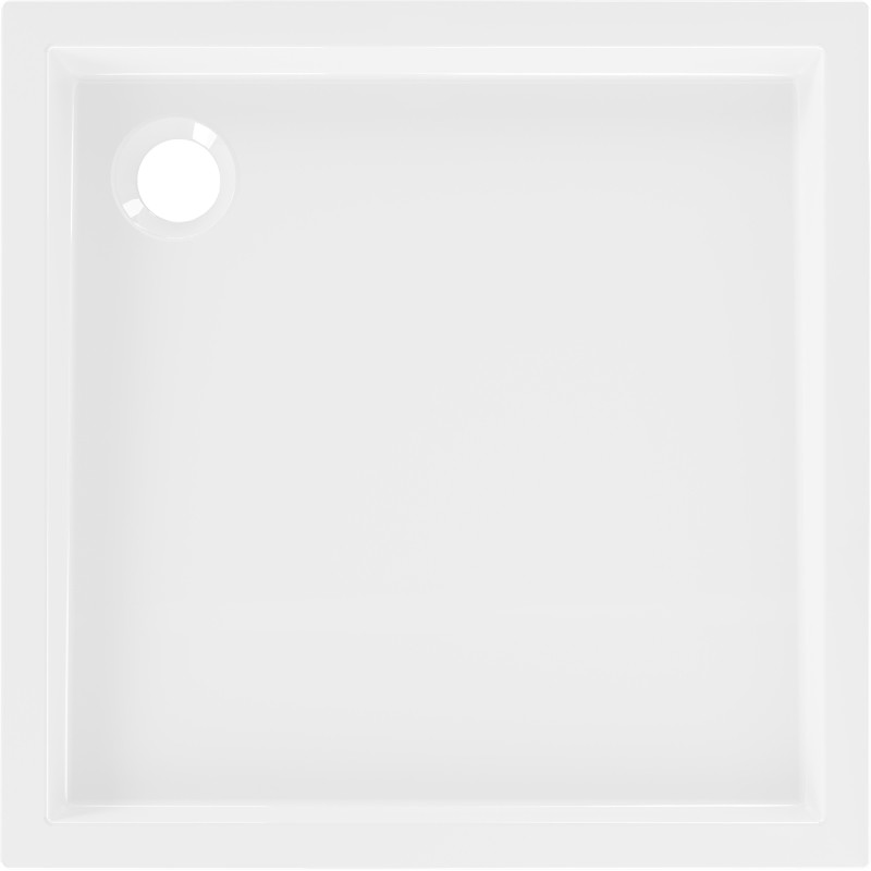 Mexen Flow+ ruudukujuline dušialus 80 x 80 cm, valge läige - 46S108080H