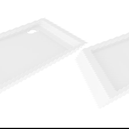 Mexen Flow+ douchebak vierkant 90 x 90 cm, wit glans - 46S109090H