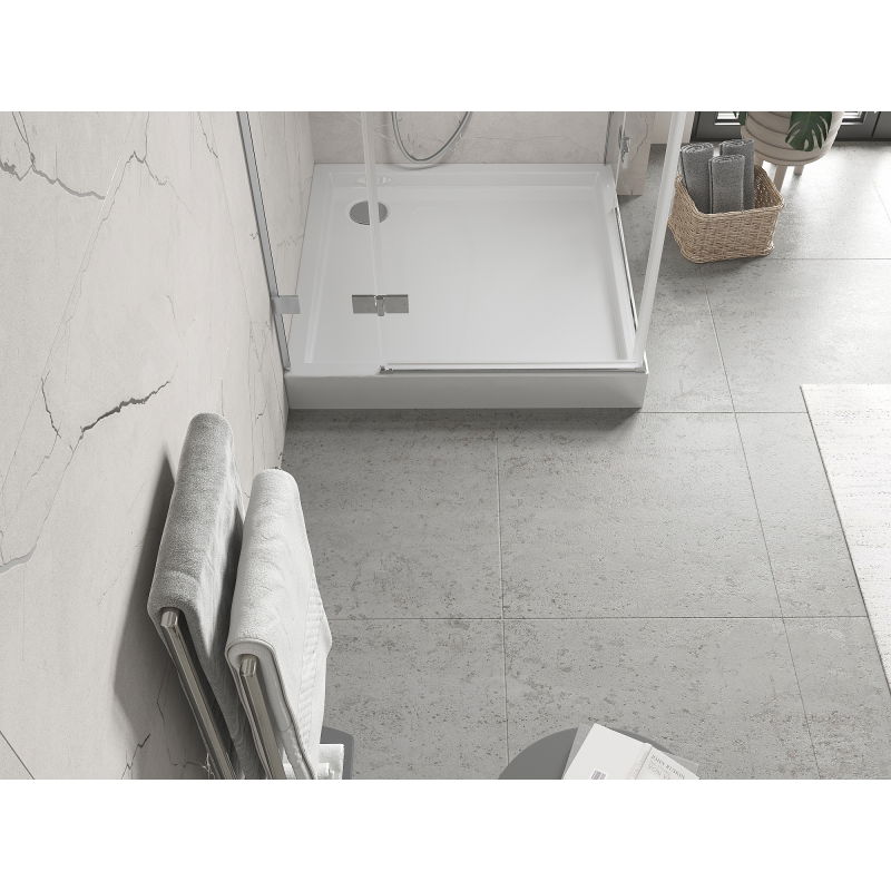 Mexen Flow+ τετράγωνος ντουζιέρα 90 x 90 cm, λευκή γυαλιστερή - 46S109090H