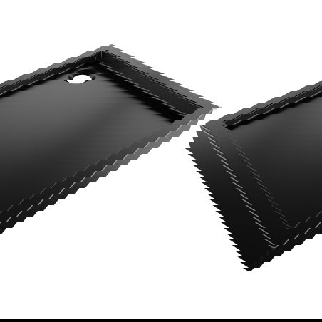 Mexen Flow+ receptor de ducha cuadrado 70 x 70 cm, negro mate - 46S707070H