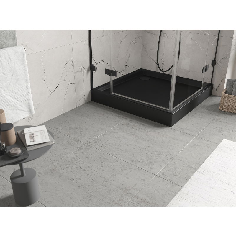 Mexen Flow+ square shower tray 80 x 80 cm, black matte - 46S708080H