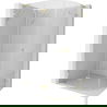 Mexen Lunar L kwartrond douchecabine pivotdeur links 100 x 90 cm, transparant, geborsteld goud - 833L-100L-090P-55-00
