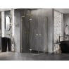 Mexen Lunar L cabine de douche demi-circulaire battante gauche 100 x 90 cm, transparent, or brossé - 833L-100L-090P-55-00