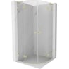 Mexen Lunar L cabine de douche demi-circulaire pivotante 100 x 100 cm, transparent, or brossé - 833L-100L-100P-55-00