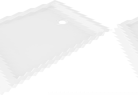 Mexen Flow+ brodzik prostokątny 80 x 70 cm, biały połysk - 46R107080H