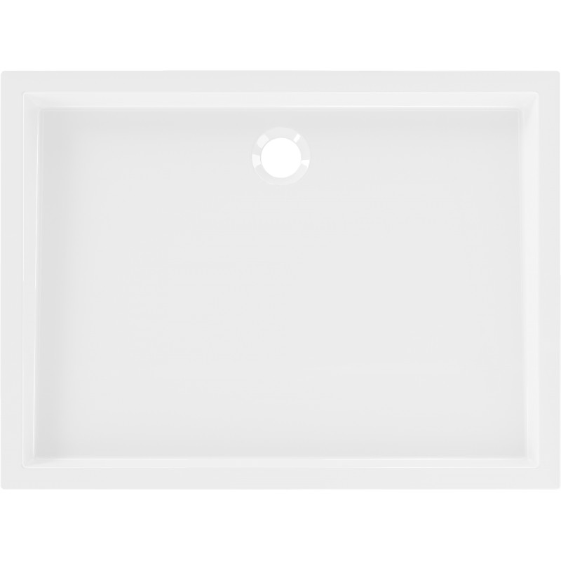 Mexen Flow+ pravokotni tuš kad 90 x 70 cm, beli sijaj - 46R107090H