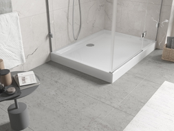 Mexen Flow+ pravokutni tuš kada 100 x 80 cm, bijeli sjaj - 46R108010H
