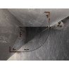 Mexen Lunar L kabina prysznicowa półokrągła uchylna 100 x 100 cm, transparent, różowe złoto - 833L-100L-100P-60-00