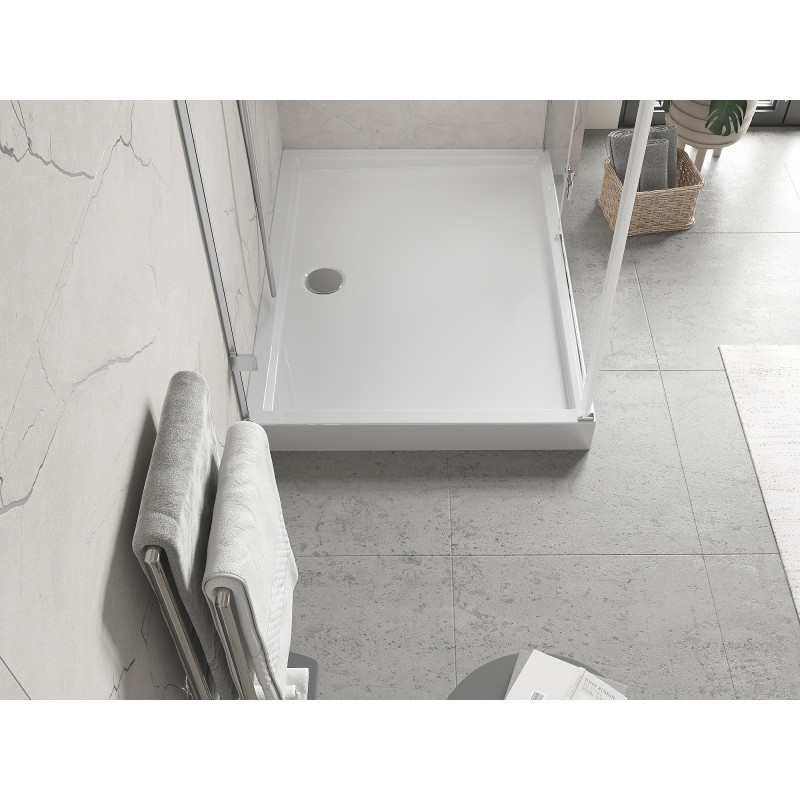 Mexen Flow+ ristkülikukujuline dušinurk 110 x 80 cm, valge läige - 46R108011H