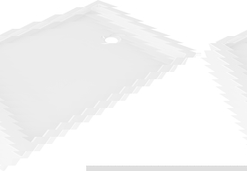 Mexen Flow+ pravokotni tuš kad 100 x 90 cm, bel sijaj - 46R109010H