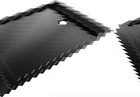Mexen Flow+ receveur rectangulaire 100 x 70 cm, noir mat - 46R707010H