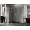 Mexen Lunar L cabine de douche semi-circulaire pivotante 70 x 70 cm, transparent, cuivre brossé - 833L-070L-070P-65-00