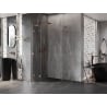 Mexen Lunar L cabine de douche semi-circulaire pivotante 70 x 70 cm, transparent, cuivre brossé - 833L-070L-070P-65-00