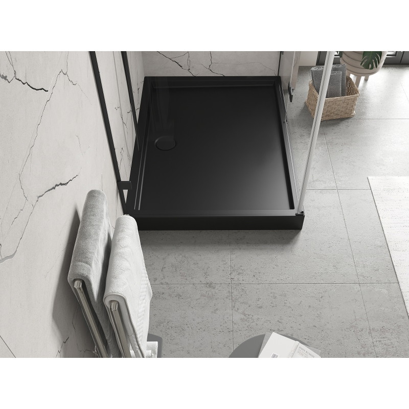 Mexen Flow+ ristkülikukujuline dušialus 120 x 80 cm, must matt - 46R708012H