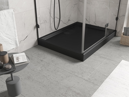 Mexen Flow+ rectangular shower tray 110 x 90 cm, black matte - 46R709011H