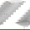 Mexen Lunar L halbrunde Duschkabine, schwenkbar, links 80 x 70 cm, transparent, gebürstetes Kupfer - 833L-080L-070P-65-00