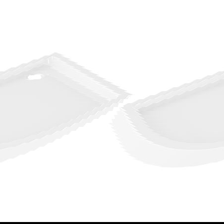 Mexen Flow+ kwartronde douchebak 80 x 80 cm, wit glans - 46Q108080H