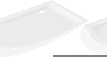 Mexen Flow+ pusapaļais dušas paliktnis 90 x 90 cm, balts spīdums - 46Q109090H