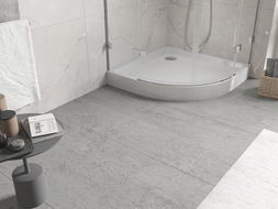 Mexen Flow+ pusapaļais dušas paliktnis 90 x 90 cm, balts spīdums - 46Q109090H