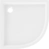 Mexen Flow+ Duschwanne Halbkreis 90 x 90 cm, weißer Glanz - 46Q109090H