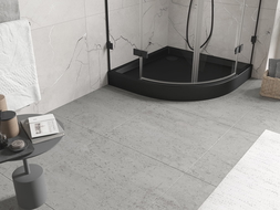 Mexen Flow+ Semi-circular Shower Tray 80 x 80 cm, Black Matte - 46Q708080H