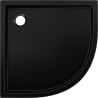 Mexen Flow+ Duschwanne Halbkreis 80 x 80 cm, Schwarz Matt - 46Q708080H