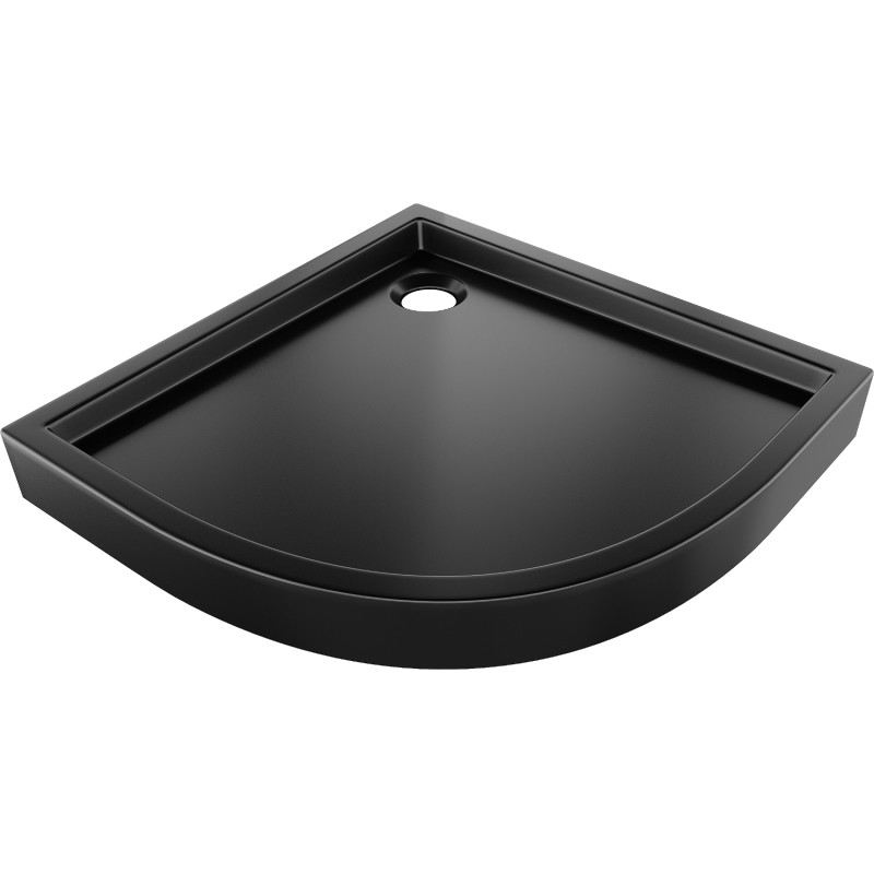 Mexen Flow+ poolringikujuline dušinurk 90 x 90 cm, must matt - 46Q709090H