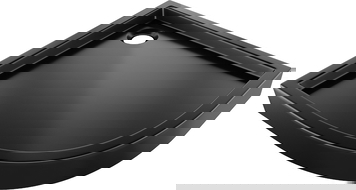 Mexen Flow+ viertelkreis Duschwanne 100 x 100 cm, schwarz matt - 46Q701010H