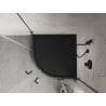Mexen Flow+ semicircular shower tray 100 x 100 cm, black matte - 46Q701010H
