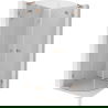Mexen Lunar L halbkreisförmige Duschkabine klappbar 90 x 90 cm, transparent, gebürstetes Kupfer - 833L-090L-090P-65-00