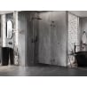 Mexen Lunar L Viertelkreis-Duschkabine schwenkbar 80 x 80 cm, transparent, gebürstetes Gun Gray - 833L-080L-080P-66-00