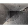 Mexen Lunar L Viertelkreis-Duschkabine schwenkbar 80 x 80 cm, transparent, gebürstetes Gun Gray - 833L-080L-080P-66-00