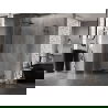 Mexen Lunar L Duschkabine halbkreisförmig schwenkbar links 100 x 80 cm, transparent, gebürstet Gun Gray - 833L-100L-080P-66-00