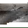Mexen Lunar L Duschkabine halbrund, klappbar 100 x 100 cm, transparent, gebürstetes Gun Gray - 833L-100L-100P-66-00