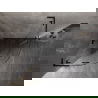 Mexen Lunar L halbkreisförmige Duschkabine Schwenktür 70 x 70 cm, transparent, schwarz - 833L-070L-070P-70-00
