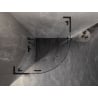 Mexen Lunar L semicircular shower enclosure hinged 90 x 90 cm, transparent, black - 833L-090L-090P-70-00