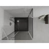 Mexen Roma Hinged Shower Enclosure 80 x 80 cm, Graphite, Chrome + Flat Shower Tray, Black - 854-080-080-01-40-4070