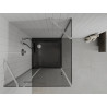 Mexen Roma pivot shower cabin 80 x 80 cm, graphite, chrome + Flat shower tray, black - 854-080-080-01-40-4070