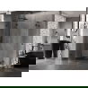 Mexen Lunar L douchecabine halfrond openslaand links 100 x 90 cm, transparant, zwart - 833L-100L-090P-70-00