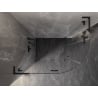 Mexen Lunar L polukružna tuš kabina s vratima na otvaranje lijeva 100 x 90 cm, prozirna, crna - 833L-100L-090P-70-00