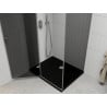 Mexen Roma Hinged Shower Enclosure 80 x 120 cm, Graphite, Chrome + Flat Tray, Black - 854-080-120-01-40-4070