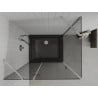 Mexen Roma pivot shower enclosure 80 x 120 cm, graphite, chrome + Flat tray, black - 854-080-120-01-40-4070