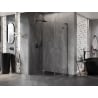 Mexen Lunar L semicircular shower cabin folding left 80 x 70 cm, transparent, gun metal - 833L-080L-070P-95-00