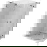 Mexen Lunar L Duschkabine halbrund schwenkbar links 100 x 80 cm, transparent, Gun Metal - 833L-100L-080P-95-00