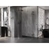 Mexen Lunar L Polukružna tuš kabina s lijevim zakretnim vratima 100 x 90 cm, prozirna, gun metal - 833L-100L-090P-95-00