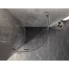 Cabine de douche Mexen Lunar L semi-circulaire pivotante 70 x 70 cm, transparent, nickel brossé - 833L-070L-070P-97-00