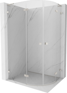 Mexen Lunar L dušikabiin poolringikukujuline, vasak 100 x 90 cm, läbipaistev, harjatud nikkel - 833L-100L-090P-97-00