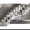 Mexen Lunar L halfronde douchecabine naar rechts openend 80 x 70 cm, transparant, chroom - 833L-080P-070L-01-00