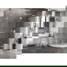 Mexen Lunar L halve ronde douchecabine scharnierend rechts 80 x 70 cm, transparant, wit - 833L-080P-070L-20-00