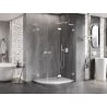 Mexen Lunar L semi-circular right hinged shower cabin 100 x 70 cm, transparent, white - 833L-100P-070L-20-00
